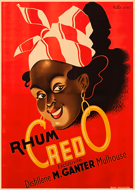 Rhum Credo 1930s &mdash; Art Deco metal poster