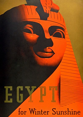 Egypt Winter Sunshine &mdash; Art Deco metal poster