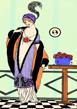 Robe de charmeuse &mdash; Art Deco metal poster