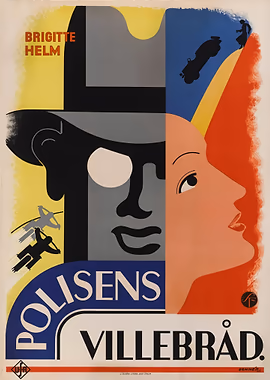 Polisens Villebrad 1933 &mdash; Art Deco metal poster