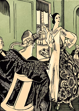 La Parure Fernand Simeon &mdash; Art Deco metal poster