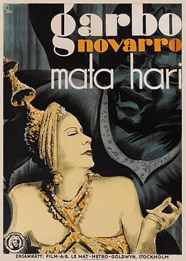 Greta Garbo Mata Hari &mdash; Art Deco metal poster