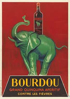 Bourdou Grand Quinquina 1926 by Leonetto Cappiello &mdash; Art Deco metal poster