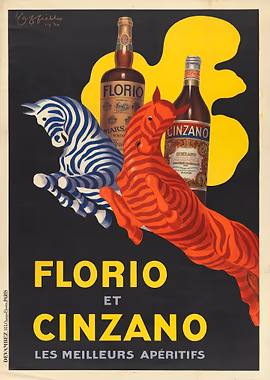 Florio et Cinzano 1930 Leonetto Cappiello &mdash; Art Deco metal poster