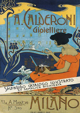 Adolf Hohenstein A &mdash; Art Nouveau metal poster