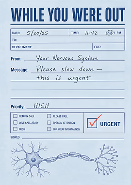 Nervous System Urgent Message &mdash; Bathroom Wall Society metal poster