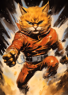 Powerful Ginger &mdash; Cat Lover metal poster