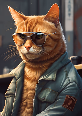 Stunning Ginger Cat &mdash; Cat Lover metal poster