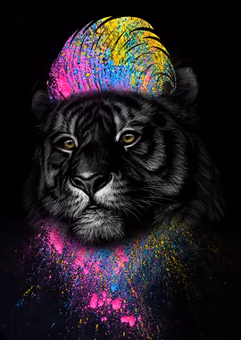 Funky Tiger &mdash; Cat Lover metal poster
