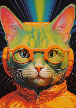 Fusion Cat &mdash; Cat Lover metal poster