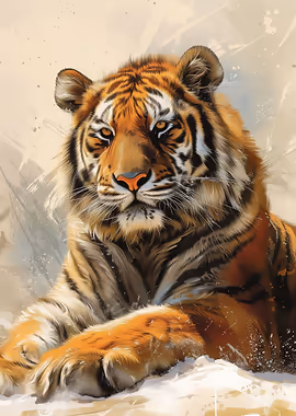 Tiger Portrait &mdash; Cat Lover metal poster