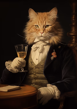 Gentleman Cat &mdash; Cat Lover metal poster