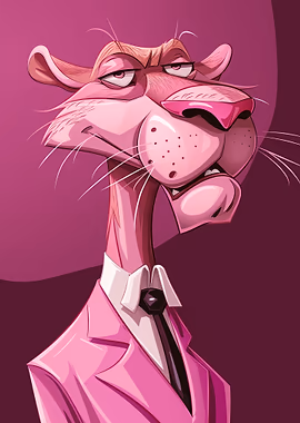 Pink Cougar &mdash; Cat Lover metal poster