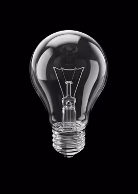 Clear Incandescent Light Bulb &mdash; Clear Matter metal poster