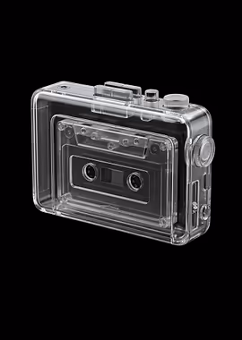 Transparent Cassette Player &mdash; Clear Matter metal poster