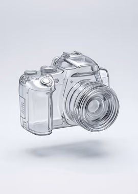 Transparent DSLR Camera &mdash; Clear Matter metal poster