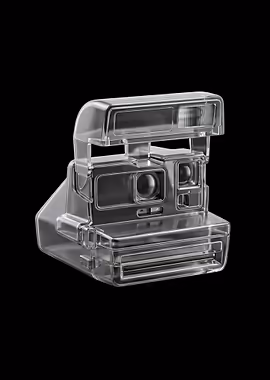Transparent Polaroid Camera &mdash; Clear Matter metal poster