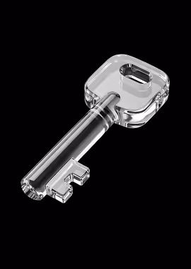 Transparent Glass Key &mdash; Clear Matter metal poster