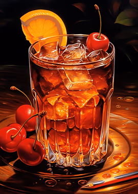 Old Fashioned Cocktail &mdash; Cocktails And Dreams metal poster