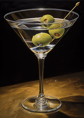 Martini Cocktail &mdash; Cocktails And Dreams metal poster
