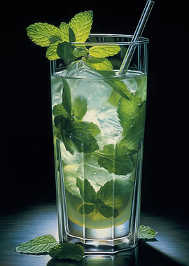 Mojito Cocktail &mdash; Cocktails And Dreams metal poster