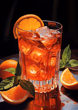 Negroni Cocktail &mdash; Cocktails And Dreams metal poster