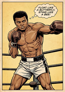 Muhammad Ali Boxing Quote &mdash; Famous metal poster