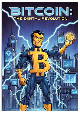 Bitcoin Superhero The Digital Revolution &mdash; Hodl My Wall metal poster
