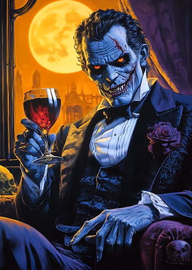 Vampire Gentleman &mdash; Horror Creepy metal poster