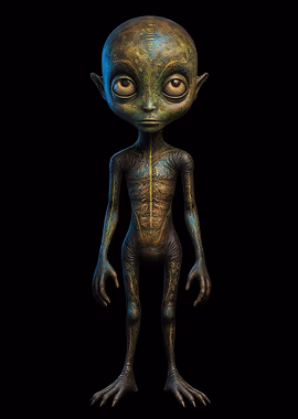 Alien Trippy 04 &mdash; I Want To Believe metal poster