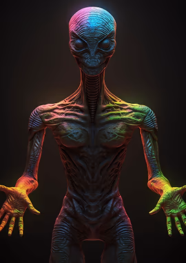 Alien Trippy 05 &mdash; I Want To Believe metal poster