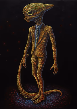 Alien Trippy 01 &mdash; I Want To Believe metal poster