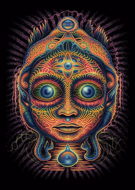 Alien Trippy 07 &mdash; I Want To Believe metal poster
