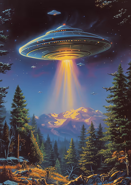 Aliens Vista &mdash; I Want To Believe metal poster