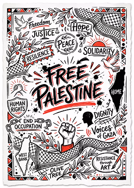 Letters To Gaza metal poster collection