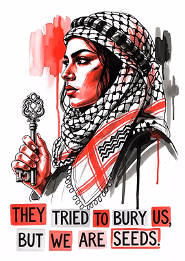 Seed of Resistance &mdash; Letters To Gaza metal poster
