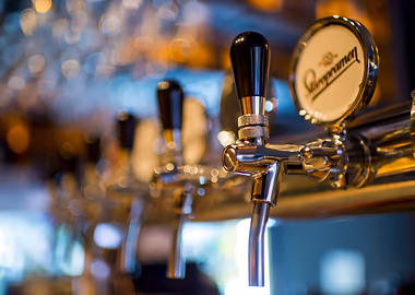 Beer Pump Closeup &mdash; Mancave metal poster