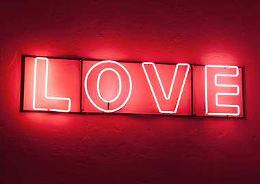 Pink Love Sign &mdash; Mancave metal poster