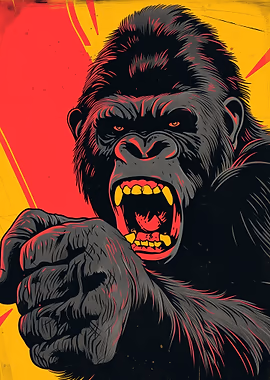 Angry Gorilla &mdash; Mancave metal poster