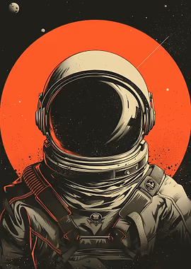Cool Astronaut &mdash; Mancave metal poster