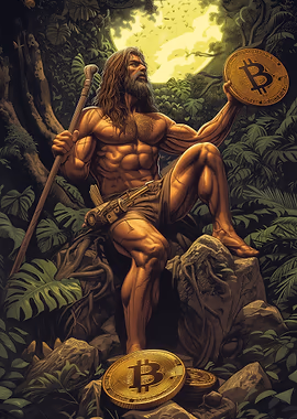 Bitcoin Strong Holder &mdash; Mancave metal poster