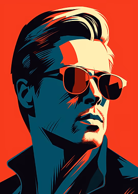 Brad Pitt &mdash; Mancave metal poster