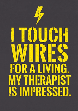Funny Electrician Quote Poster &mdash; Mancave metal poster