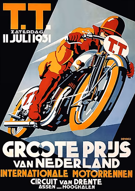 Groote Prijs Nederland Juli 1931 &mdash; Motorcycle Vintage Races metal poster