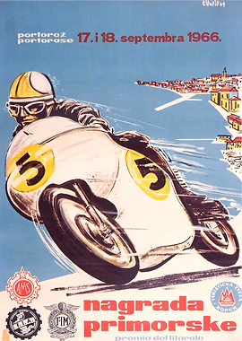Nagrada Primorske Portorose 1966 &mdash; Motorcycle Vintage Races metal poster