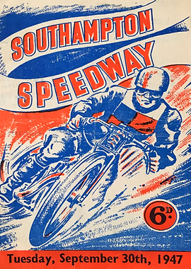 Southampton Speedway 1947 &mdash; Motorcycle Vintage Races metal poster