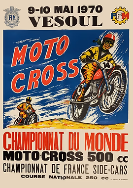 Championnat Du Monde Vesoul 1970 &mdash; Motorcycle Vintage Races metal poster