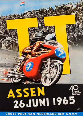 TT Assen 26 Juni 1965 &mdash; Motorcycle Vintage Races metal poster