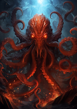 Octopus Mythos Creature &mdash; Octovibes metal poster