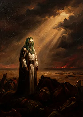 Imam Hussein The Final Stand of Karbala &mdash; Persian Sacred Art metal poster